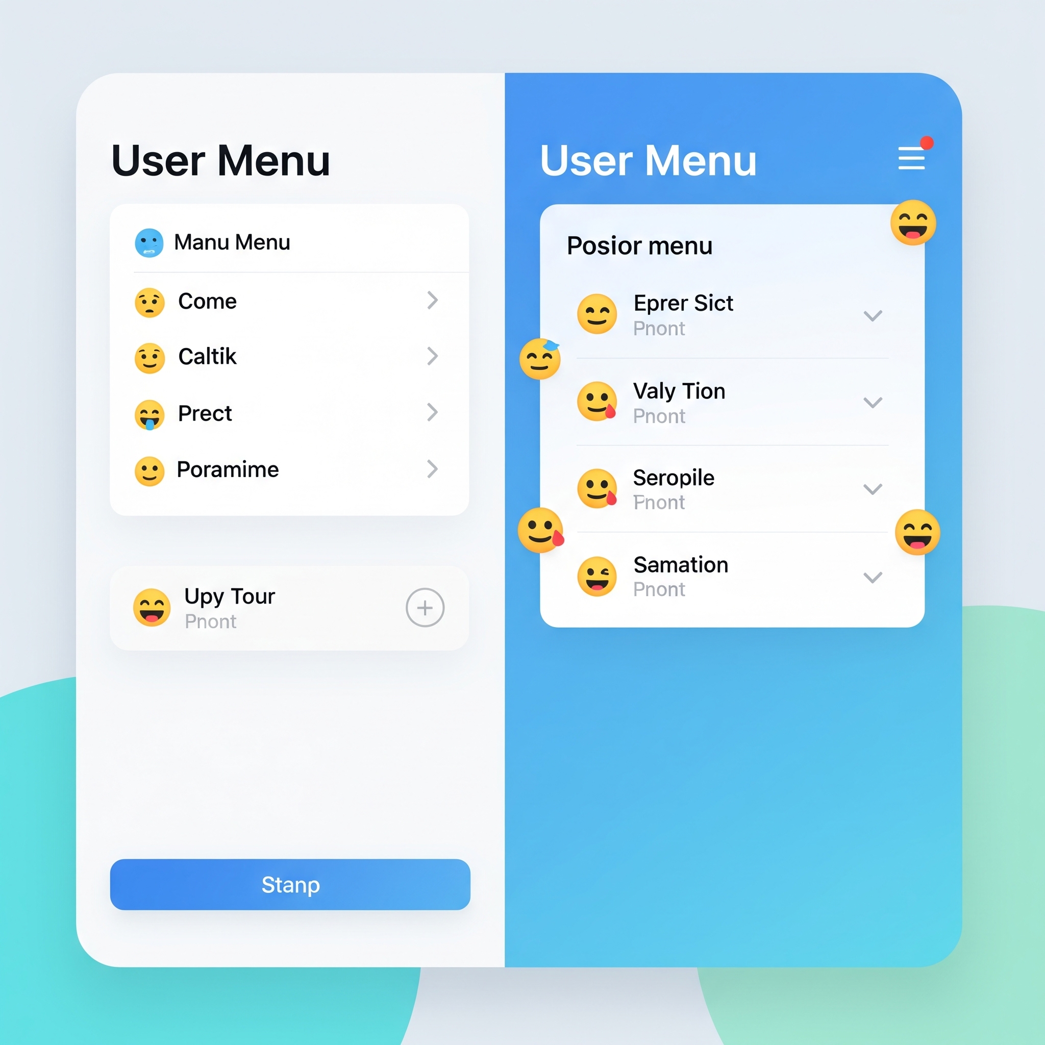Digital interface showcasing text and emojis harmoniously integrated for user interaction.