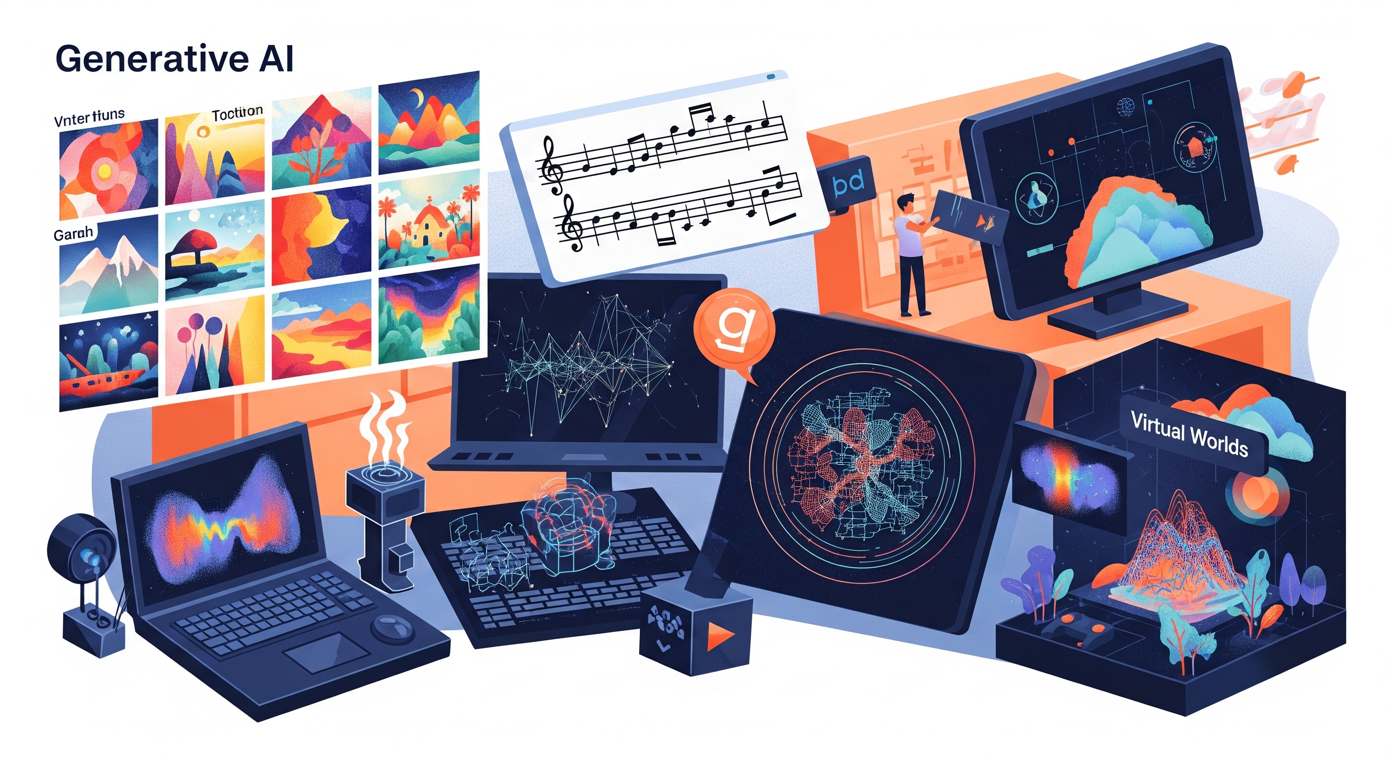 Illustration of generative AI applications
