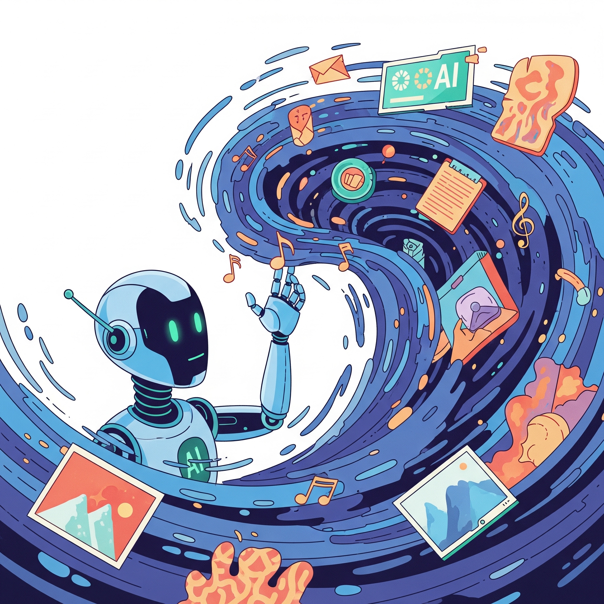 AI-Powered Content Creation Illustration