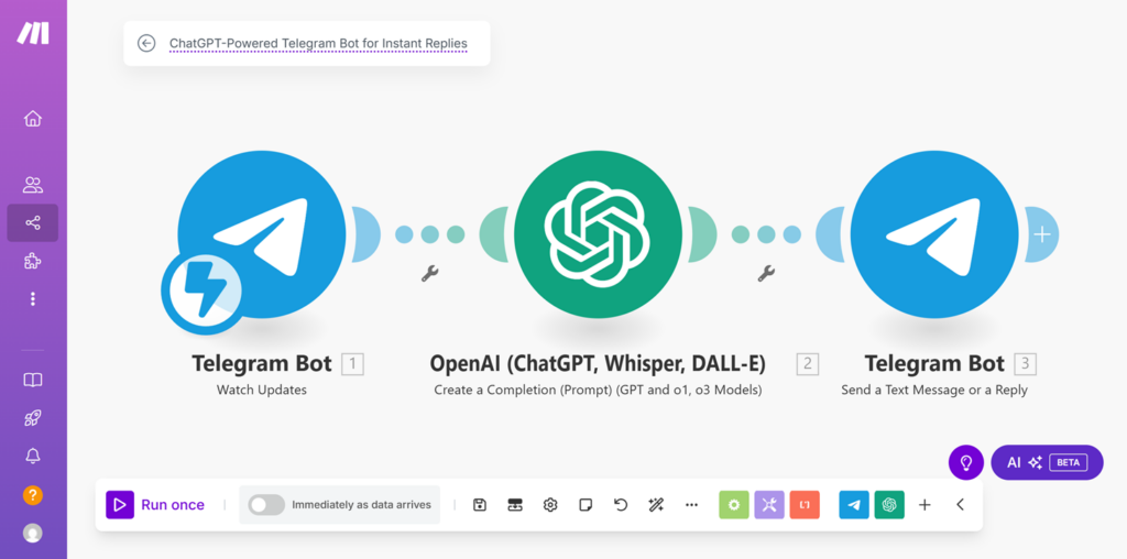 Make's user interface