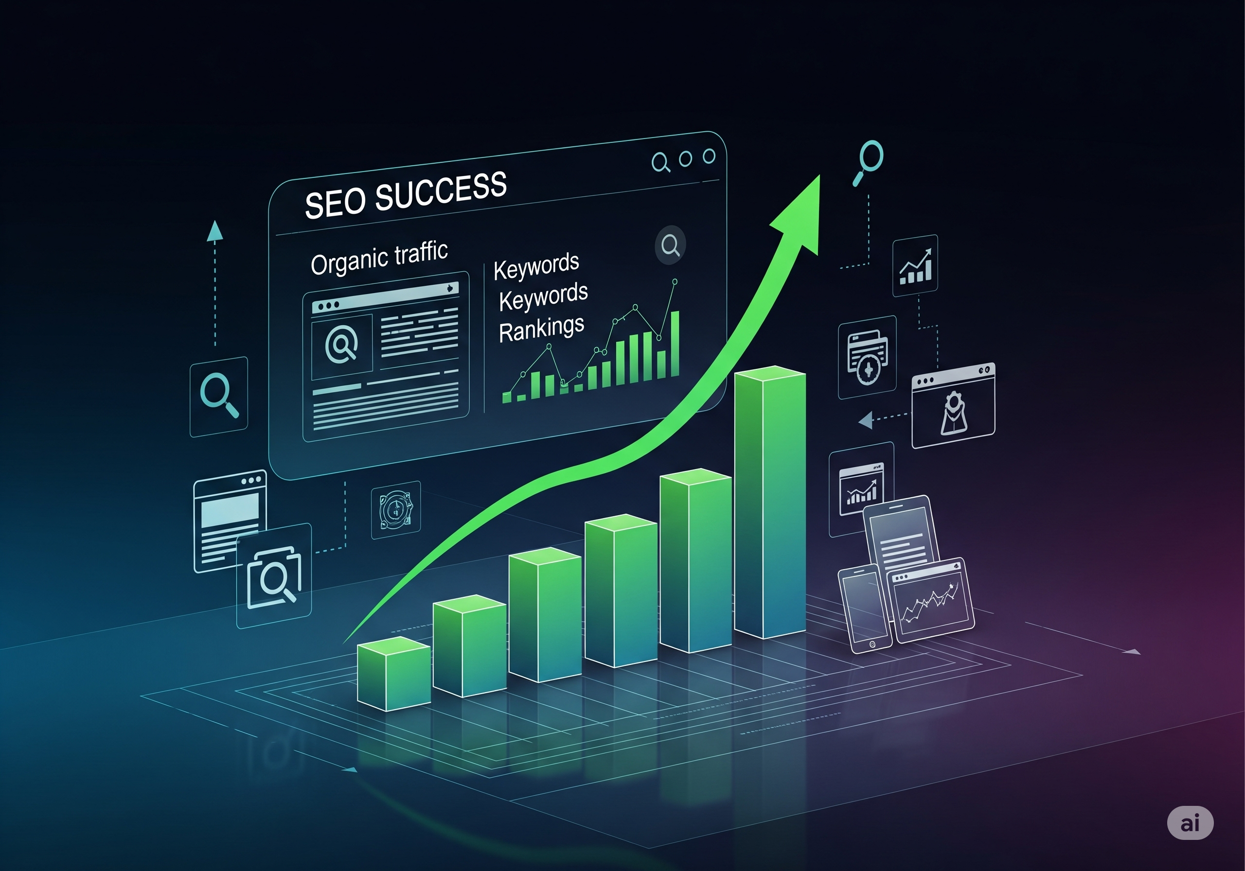 SEO success and growth chart